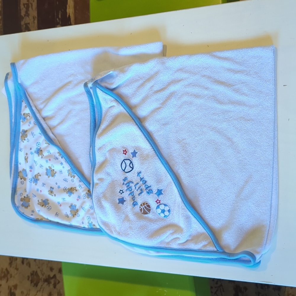 Especially for Baby 2 Infant Toddler Blue Bath Towels